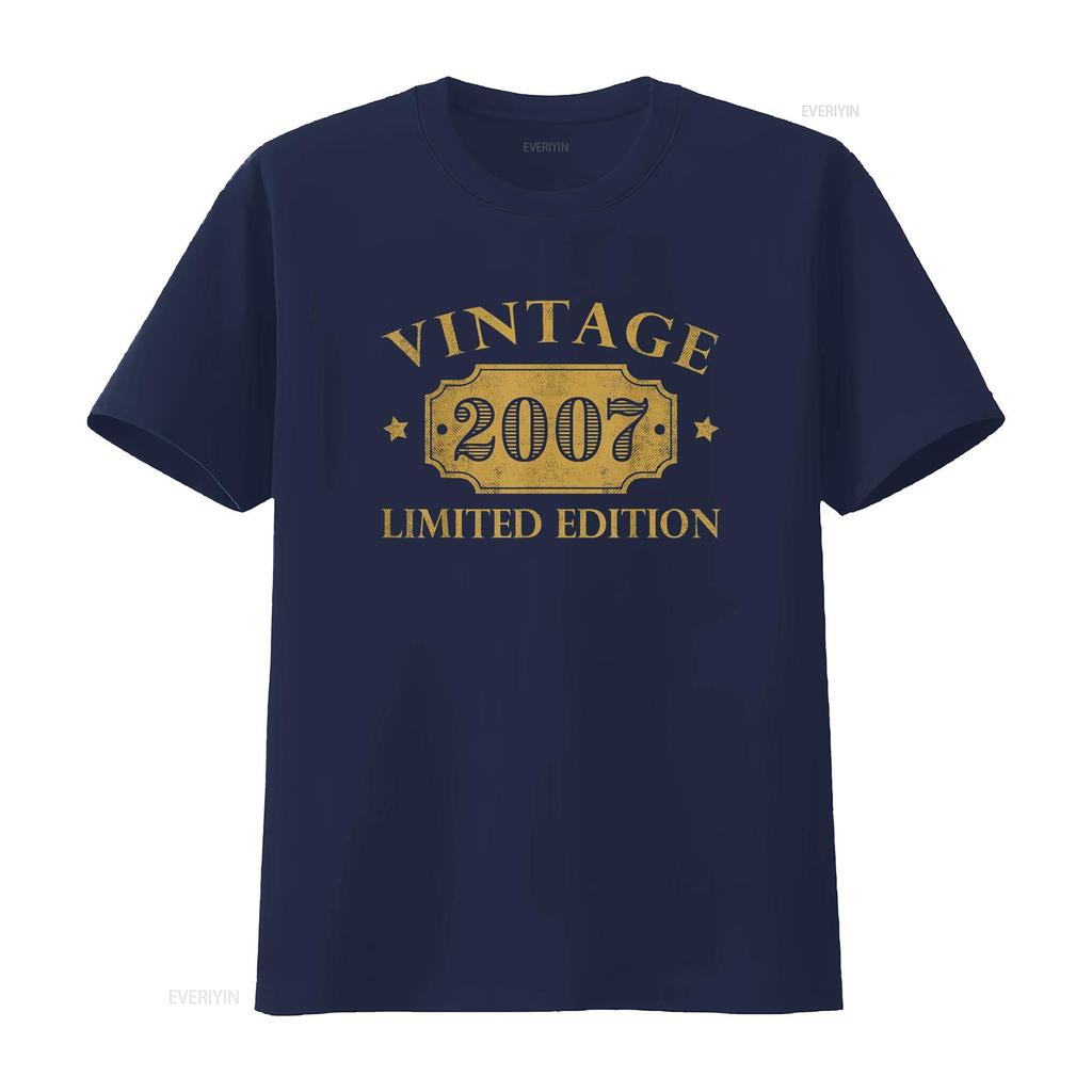 Vintage 2007 17 Year Old 17th Birthday for Girls Boys T Shirt vintage Washed Versatile designer clothes Stylish
