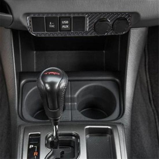 Carbon Fiber Interior USB/AUX Charging Port Cover Trim For Toyota Tacoma