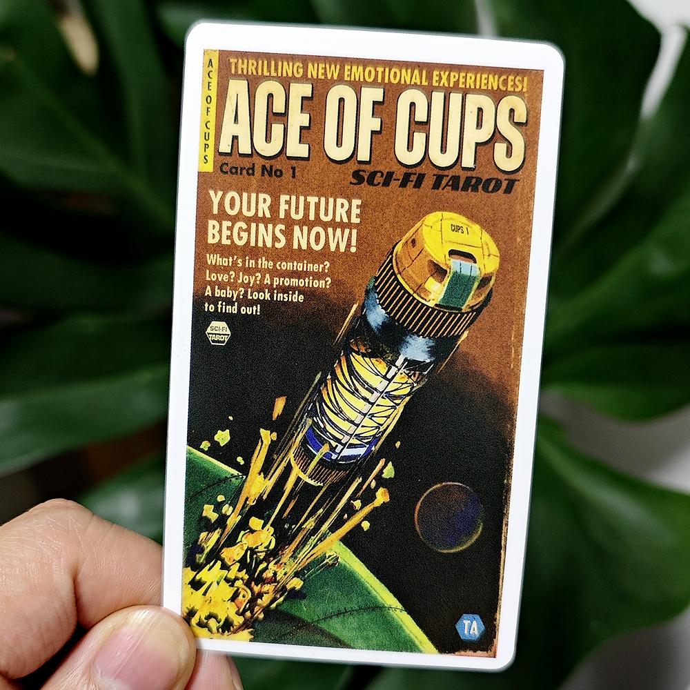 Todd Alcott's Sci-Fi Tarot, 10.3*6cm Science-Fiction-themed Tarot Deck, 78 Pcs Tarot Cards Based On Rider Waite System