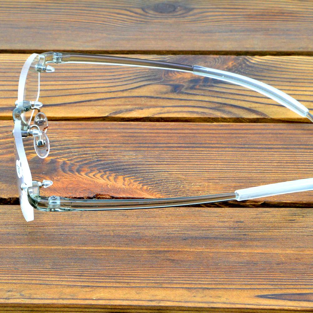 Rechteckiger Transparenter Rahmen Randlos Leichte Brille Mehrfach beschichtete Anti-Ermüdungsgläser Mode Lesebrille +0.75 Bis +4
