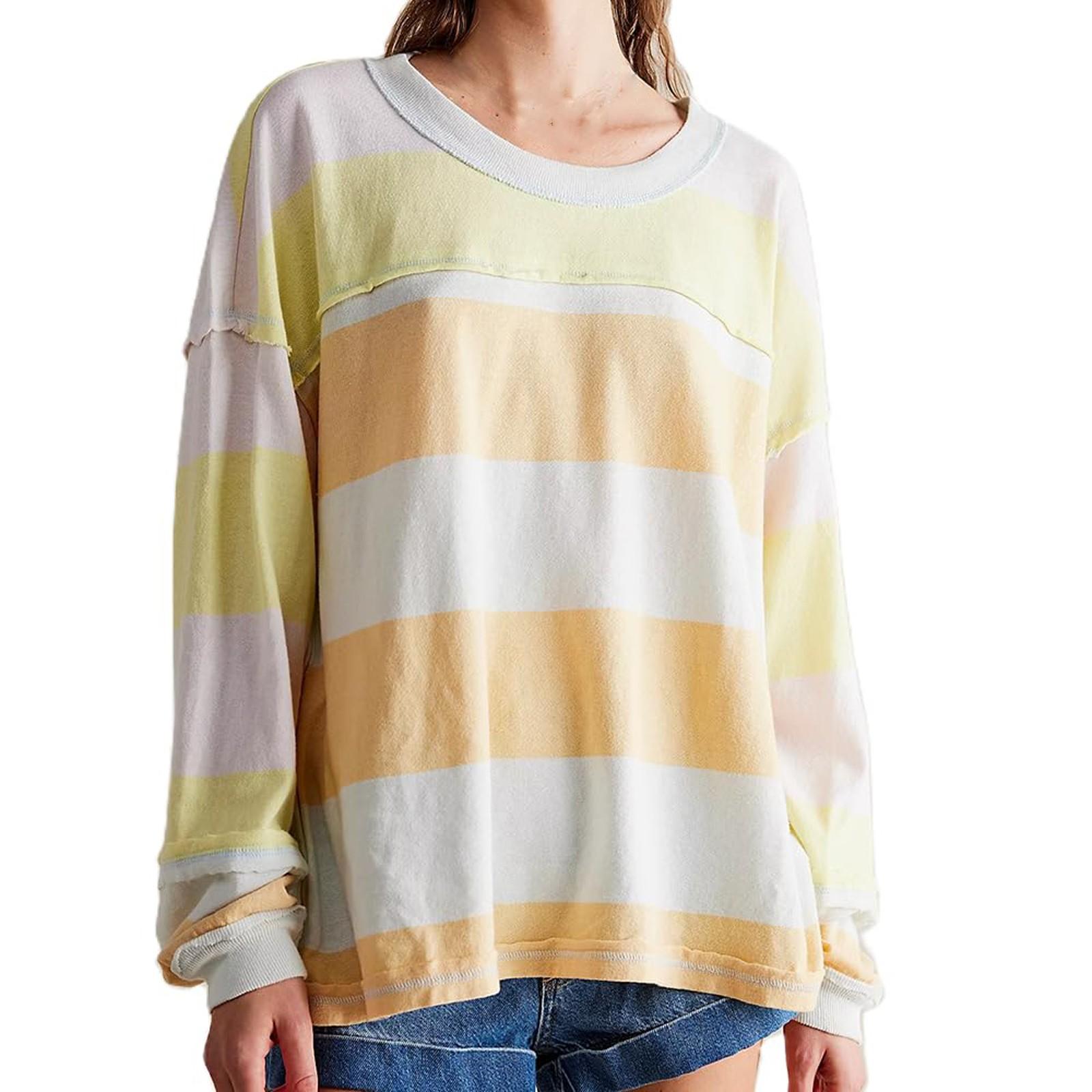 

Топы для женщин, нарядные повседневные рубашки с длинным рукавом, футболки, топ S жёлтый