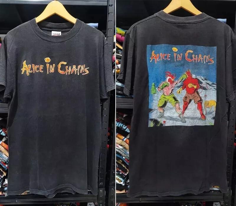 

Футболка с принтом группы Alice In Chains, базовая черная, графический дизайн с 2 сторон, унисекс, размеры S-5XL. L