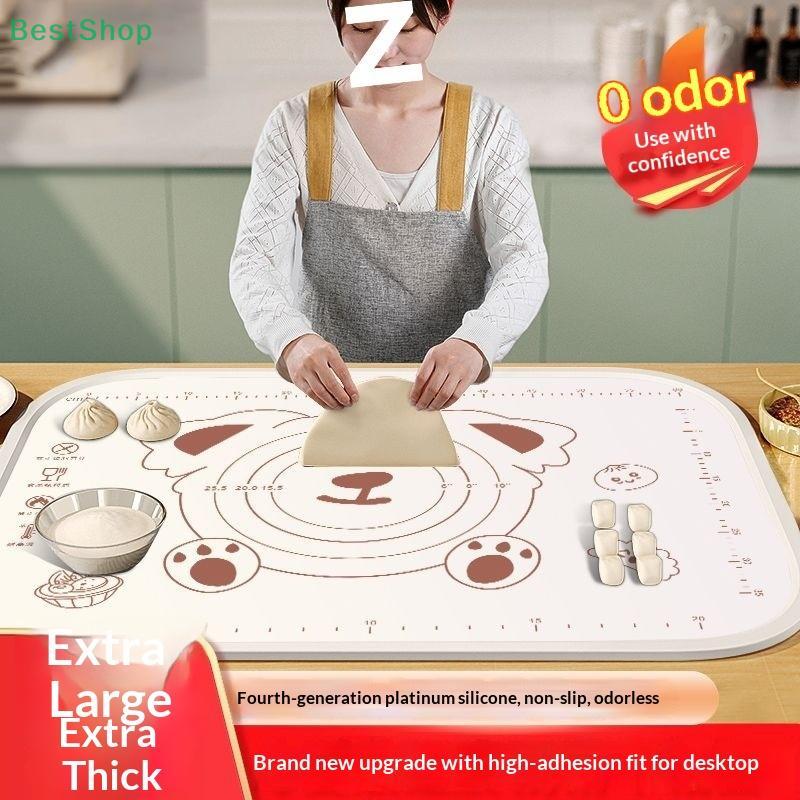 Cute Bear Silicone Baking Mat with Measurements Non-Stick Pastry Mat for Dough Rolling,Bread Making & Kitchen Baking