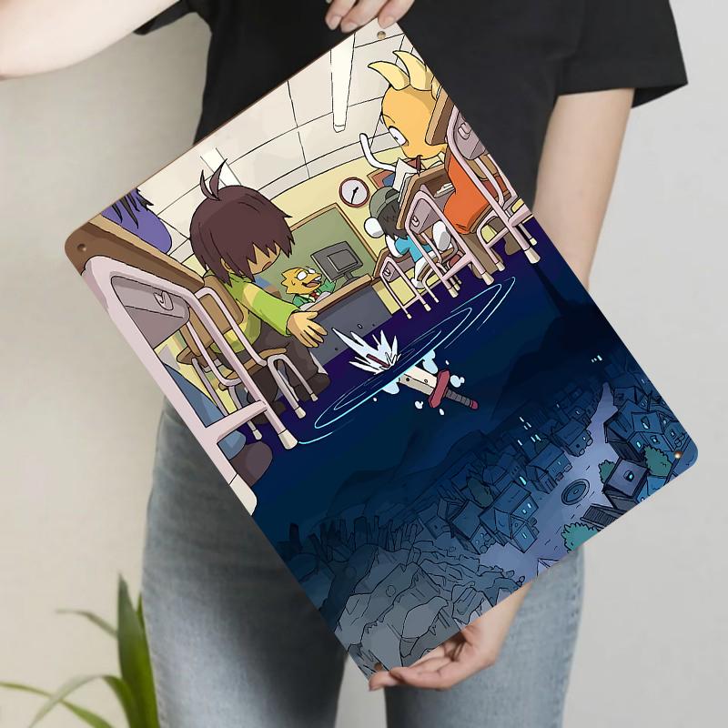 

Custom Cartoon Anime Scene Metal Tin Sign Home Decor Kids Room Bedroom Wall Art Hanging Ornament 20x30cm（7.8x11.8inch）