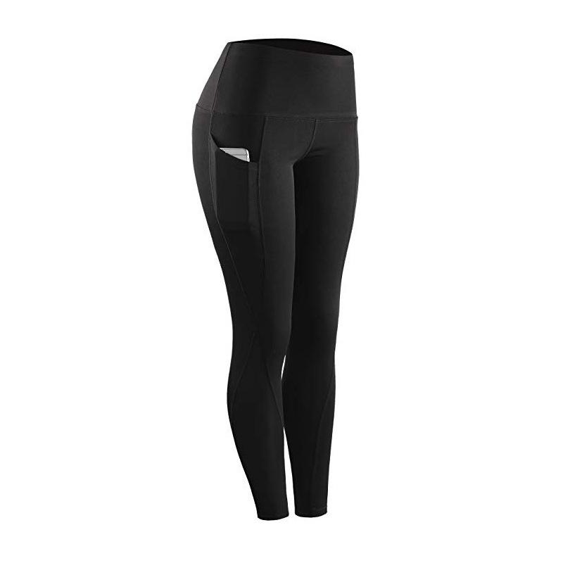 High-Waisted Yoga Pants with Side Pockets - Hip-Lifting, Slimming Sports Leggings