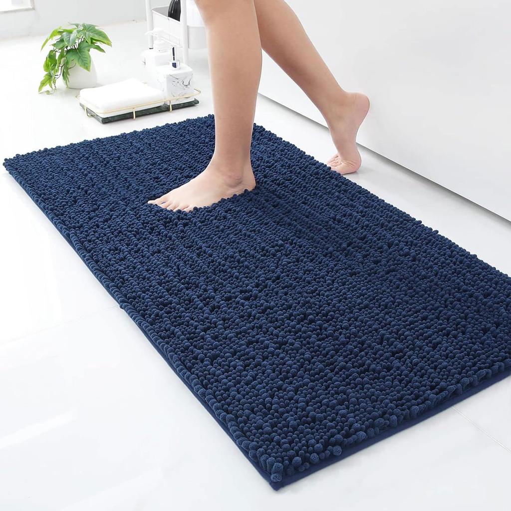 Kitinjoy Chenille Badezimmermatten Extra Dick Saugfähig Rutschfest Badeteppiche Maschinenwäsche Plüsch Teppich Wohnzimmer Luxus Bodenmatten