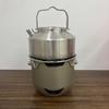 Portable Stainless Steel Mini Charcoal Stove for Outdoor BBQ and Tea Brewing