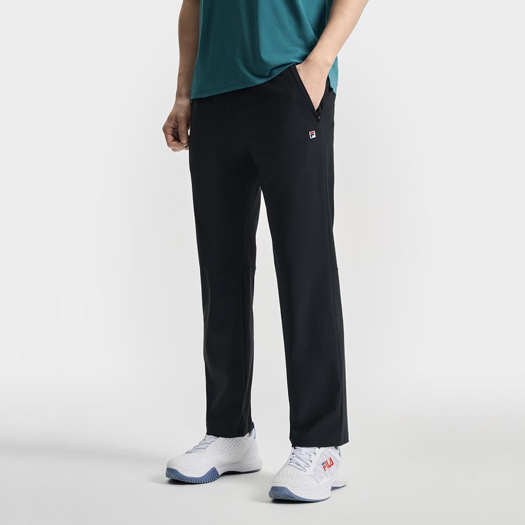 New FILA TENNIS Knitted Sweatpants Men's Pitch Black A11M523601F-BK