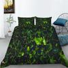 Green Duvet Cover Set Queen Size Tropical Rainforest Green Plant Palm Leaf Comforter Cover For Kids Teen Microfiber Quilt Cover