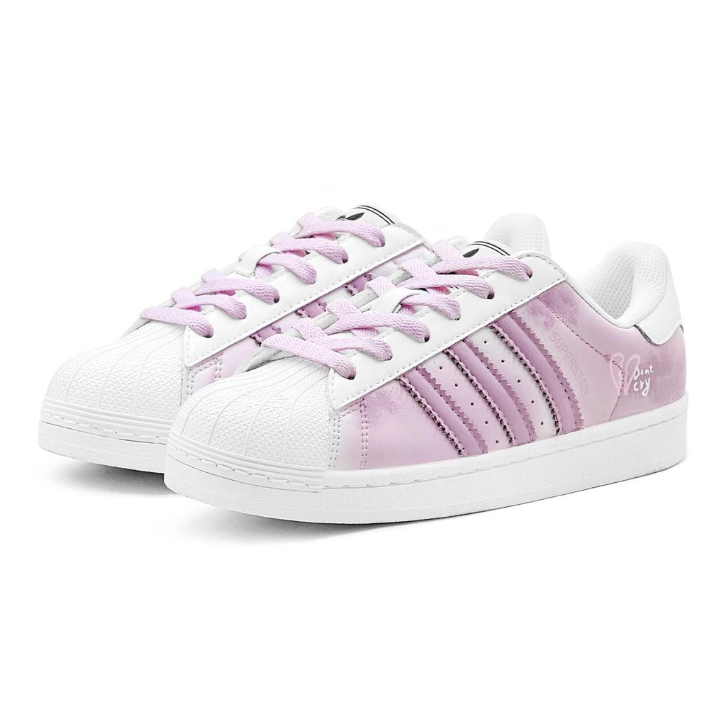 adidas Originals Superstar 2 Erosion Lettre d'Amour Chaussures de Skateboard Basses pour Femmes Rose IH8659(TeamS1-S-BOX)