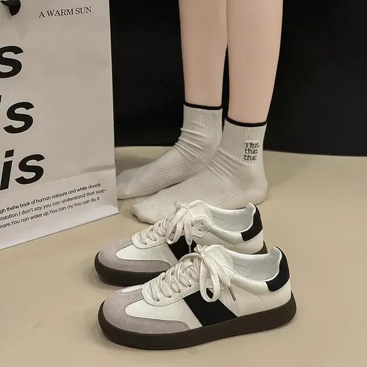 Fashion Lace Up Casual Sneakers Spring Autumn Ladies Footwear Sports Women's Athletic Shoes On Offer Walking Offers Trends 2024 New Sale