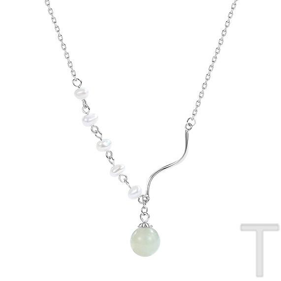

Freshwater Pearl Necklace Women S Wave Clavicle Chain Round Bead Pendant Item Jewelry Premium Durable Quality Useful