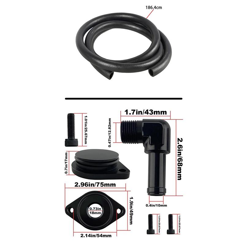 Car Modification Crankcase Engine Ventilation Kit For Ford 2011 - 2020 6.7L