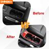SHINEKA ABS Car Front Drink Cup Holder Decoration Cover Trim For Jeep Wrangler JL Gladiator JT 2018-2023 Interior Accessories
