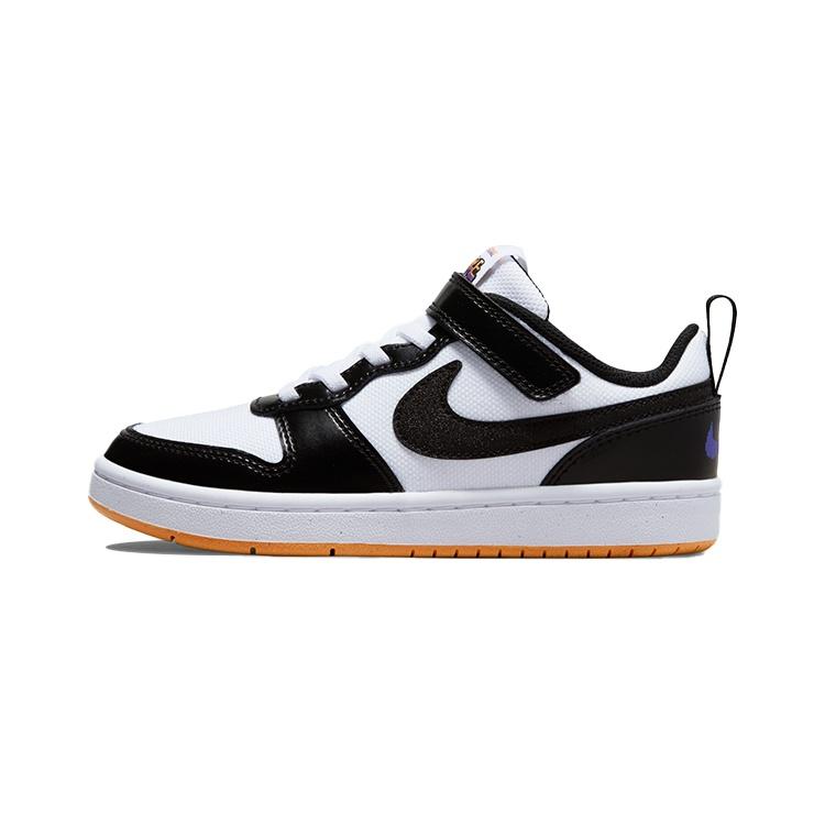 (PS) Nike Court Borough Low 2 SE  White Kumquat Black  Kids  DN1229-100 EU 28