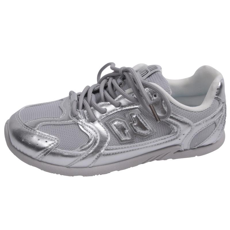 Fashion versatile silver retro flat-bottomed German training shoes women's 2025 new summer lightweight and breathable Forrest Gump sports shoes