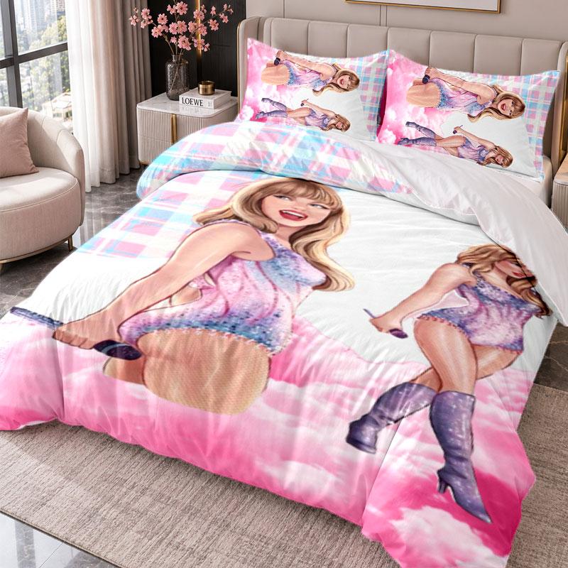 Taylor Swift 3Pcs Bedding Set Duvet Cover With Two Pillowcases For Bedroom Home Decoration