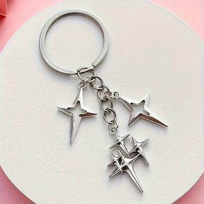 Přívěsek na klíče s hvězdou Y2K, pentagram, přívěsek s hvězdou, přívěsek na klíče, kabelka, kroužky na klíče, šperky, dárky