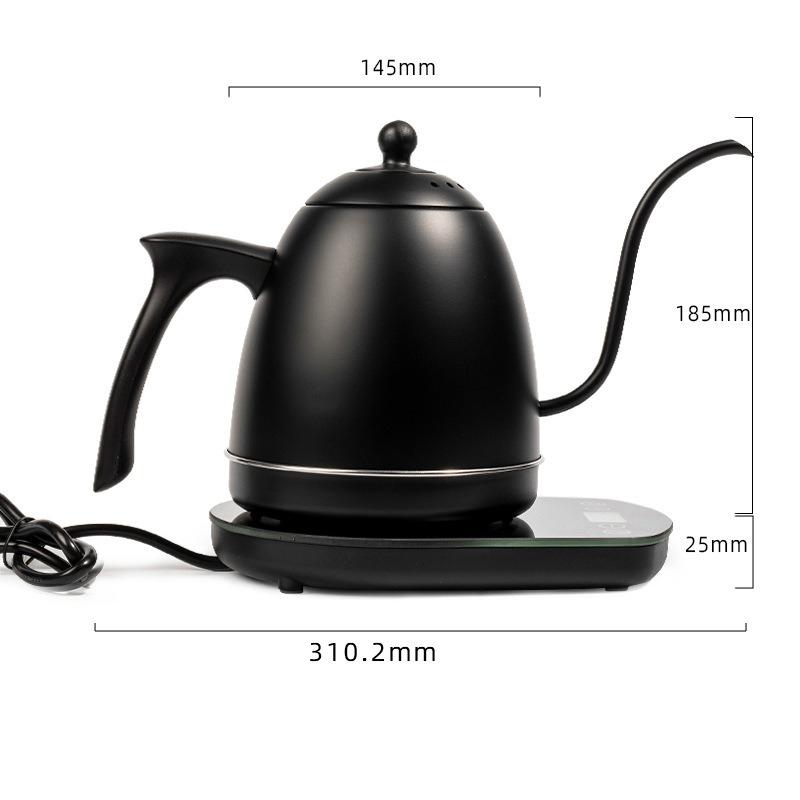 800ml Hand Brew Coffee Pot Intelligent Constant Temperature Electric Kettle Gooseneck Fine-mouth Stainless Steel Teapot Kettles