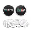 4pcs 56mm 60mm Car Wheel Center Caps VRS Sticker V Badge For A5 A7 VRS MK1 MK2 MK3 Car Stickers Accessories