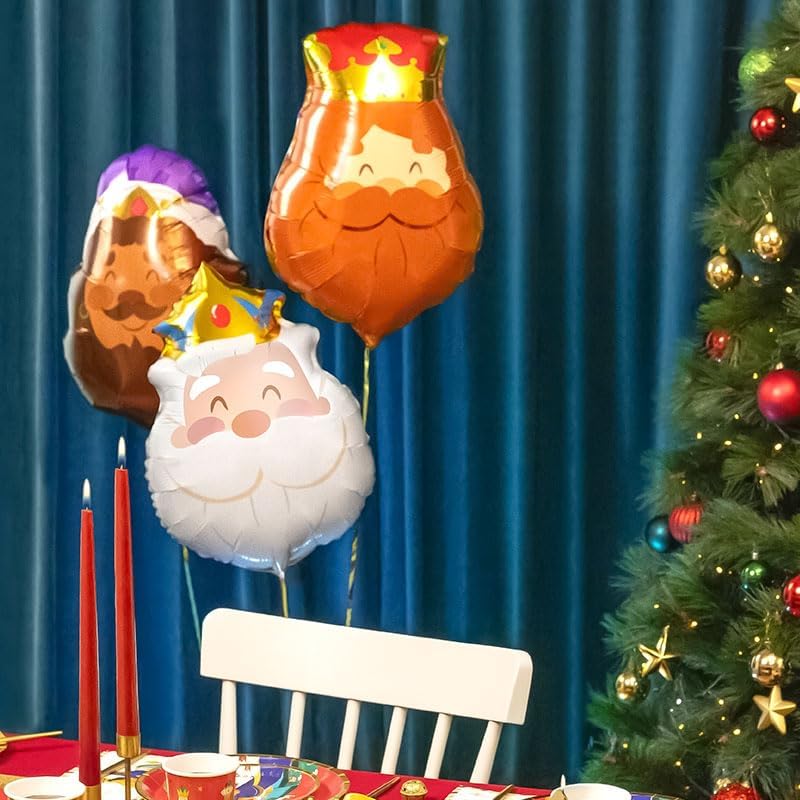 1set Kings Balloons King's Head Crown Aluminum Film Balloon Baby Shower Birthday Party Jesus Decorat King Christmas Gift Globos