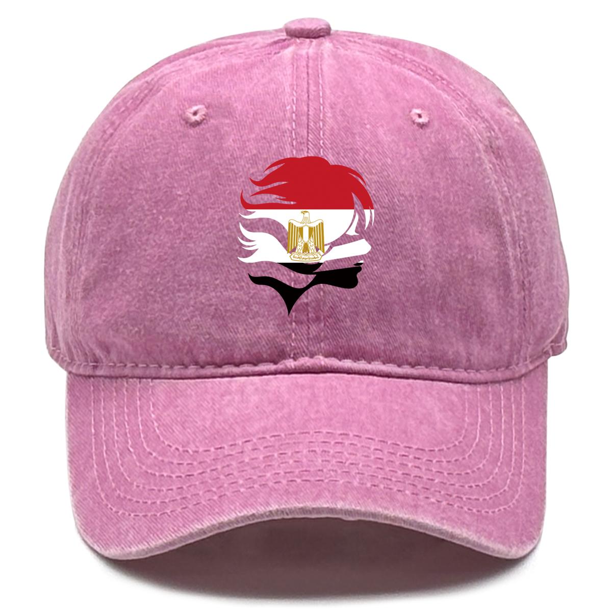 

Мужская бейсболка снэпбек с принтом флага Египта, патриотичная сетчатая шляпа, солнцезащитная спортивная потертая мешковатая регулируемая шляпа от солнца as the picture розовый