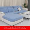 1.7m Wide Jacquard Stretch Knit Fleece Fabric for Chair Covers, Sofa Covers, and Cushion Covers, DIY Crafts