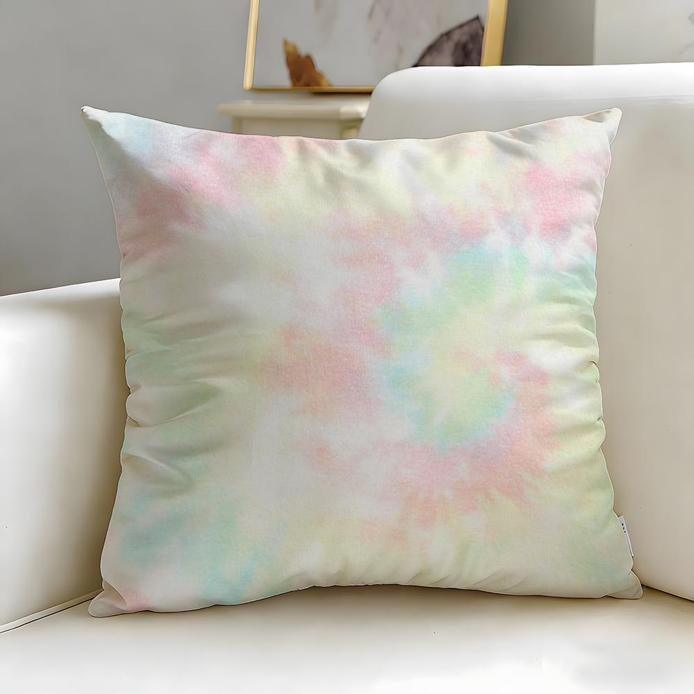Tie-Dye Cushion Cover Soft & Easy-Wash Pillow Case – Versatile For Couch, Bed, Travel And Office