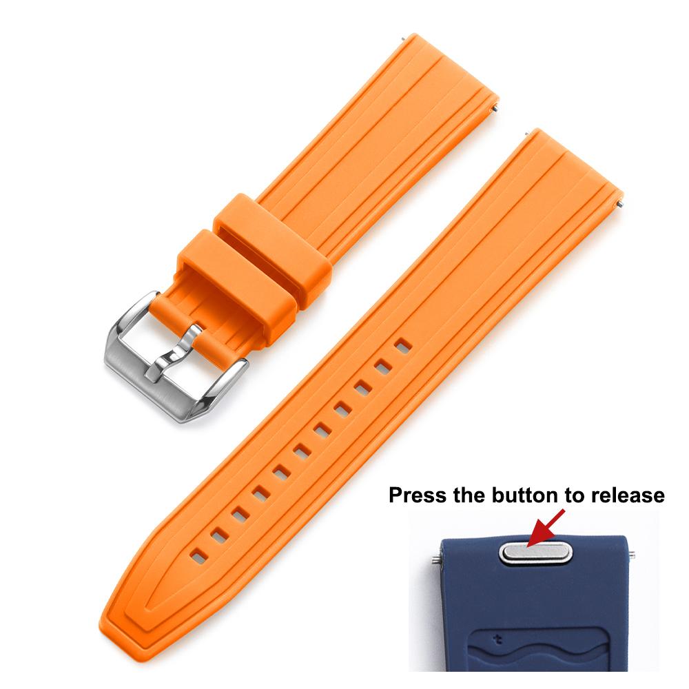 Tropical Rubber Watch Band Waterproof Sports Watch Strap 20mm 22mm Premium Rubber Diving SmartWatch Band for Oris for Omega Belt