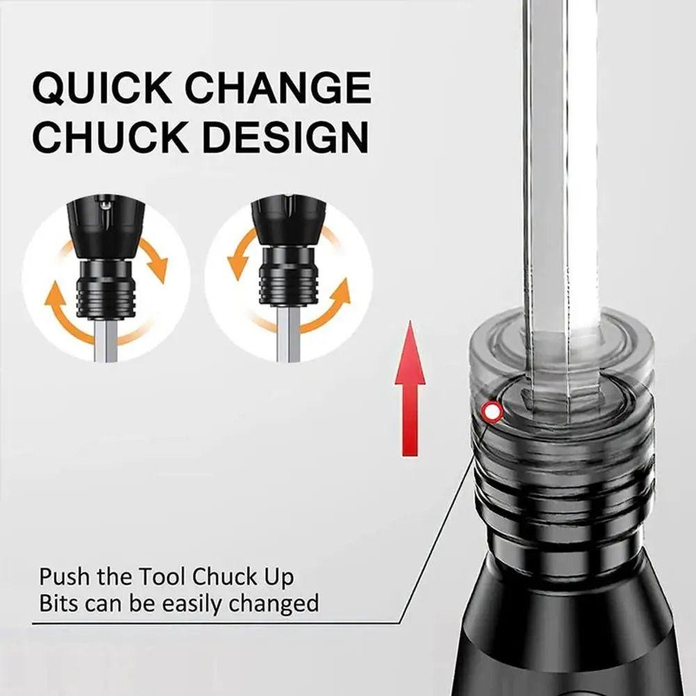 Chrome Vanadium Steel Cordless Screwdriver LED Lights Power Screw Driver  Tool Kit
