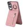 For Samsung Galaxy S25 Edge Case Zipper RFID Blocking Retro Leather+TPU Phone Cover with Kickstand