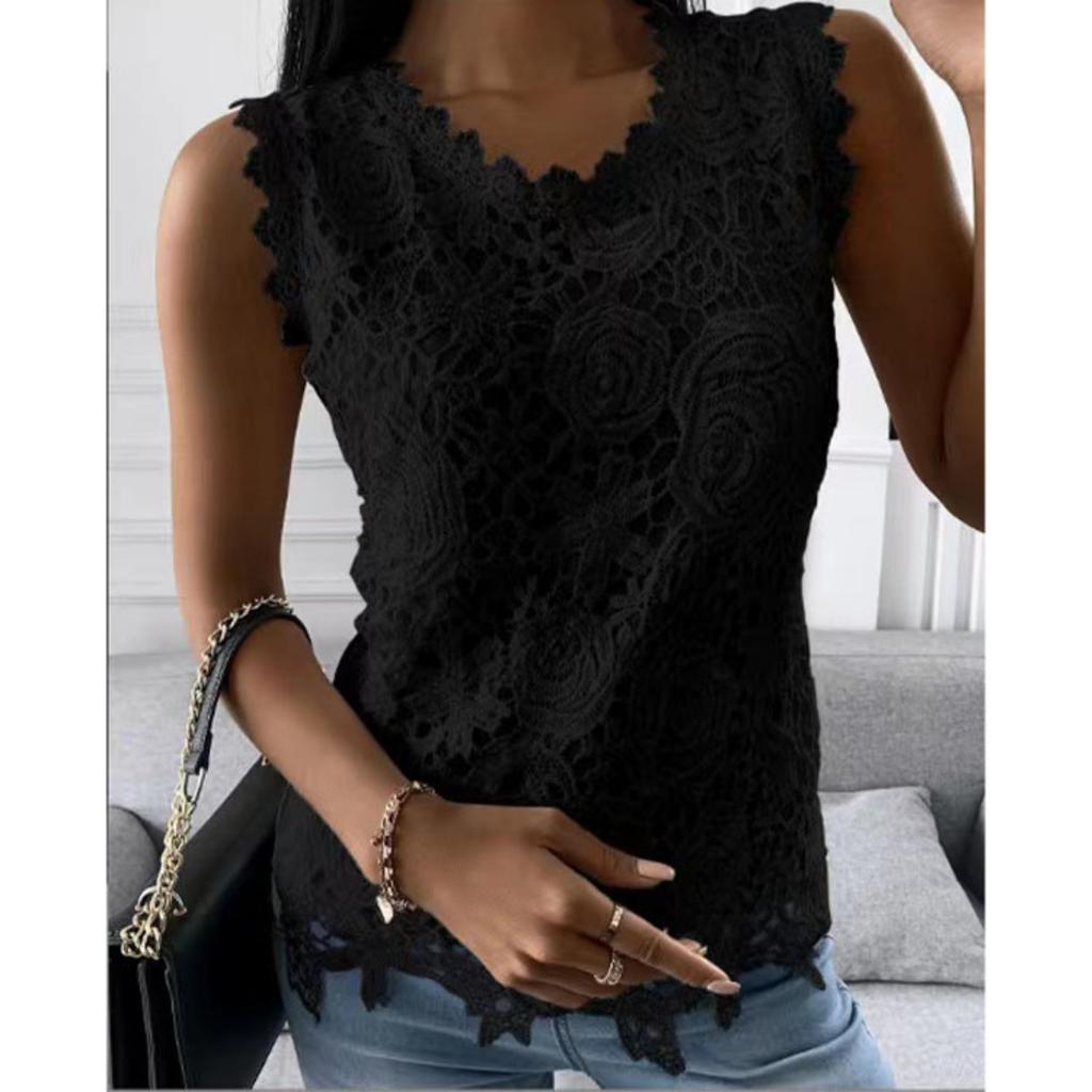 Summer New Women's Lace Vest Top Hot Selling for Europe America Cross-border