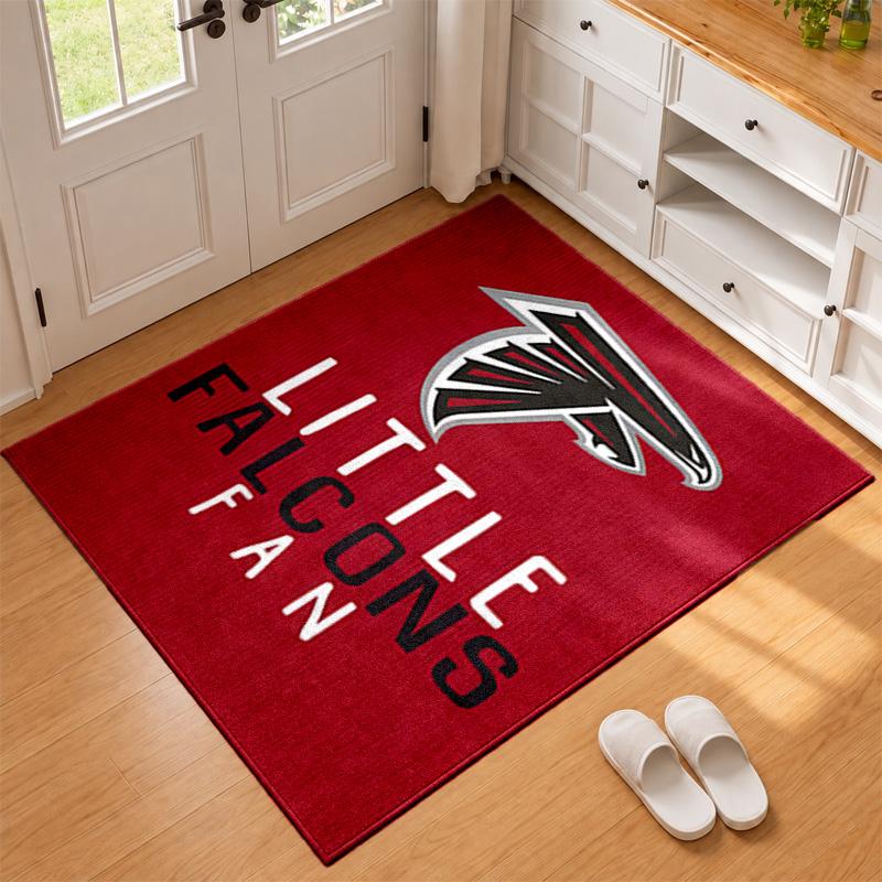Atlanta Falcons Carpet Door Mat for Living Room or Bedroom Protective Mat Under Chair Office Decoration Christmas Gift Birthday Present
