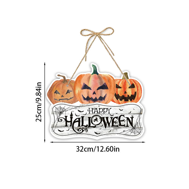 Creative Halloween Theme Spooky Ghost Paper Door Hanging Sign Front Door Porch Window Indoor Outdoor Party Scene Decor