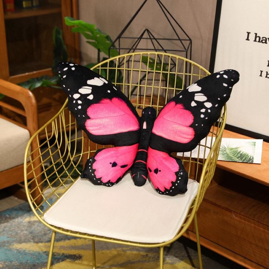 Non-Toxic Colorful 3D Butterfly Pillow Decorative Animal Throw Pillows Print Accent Pillow Stuffed Cushion Bed Bedroom Couch Room Decor