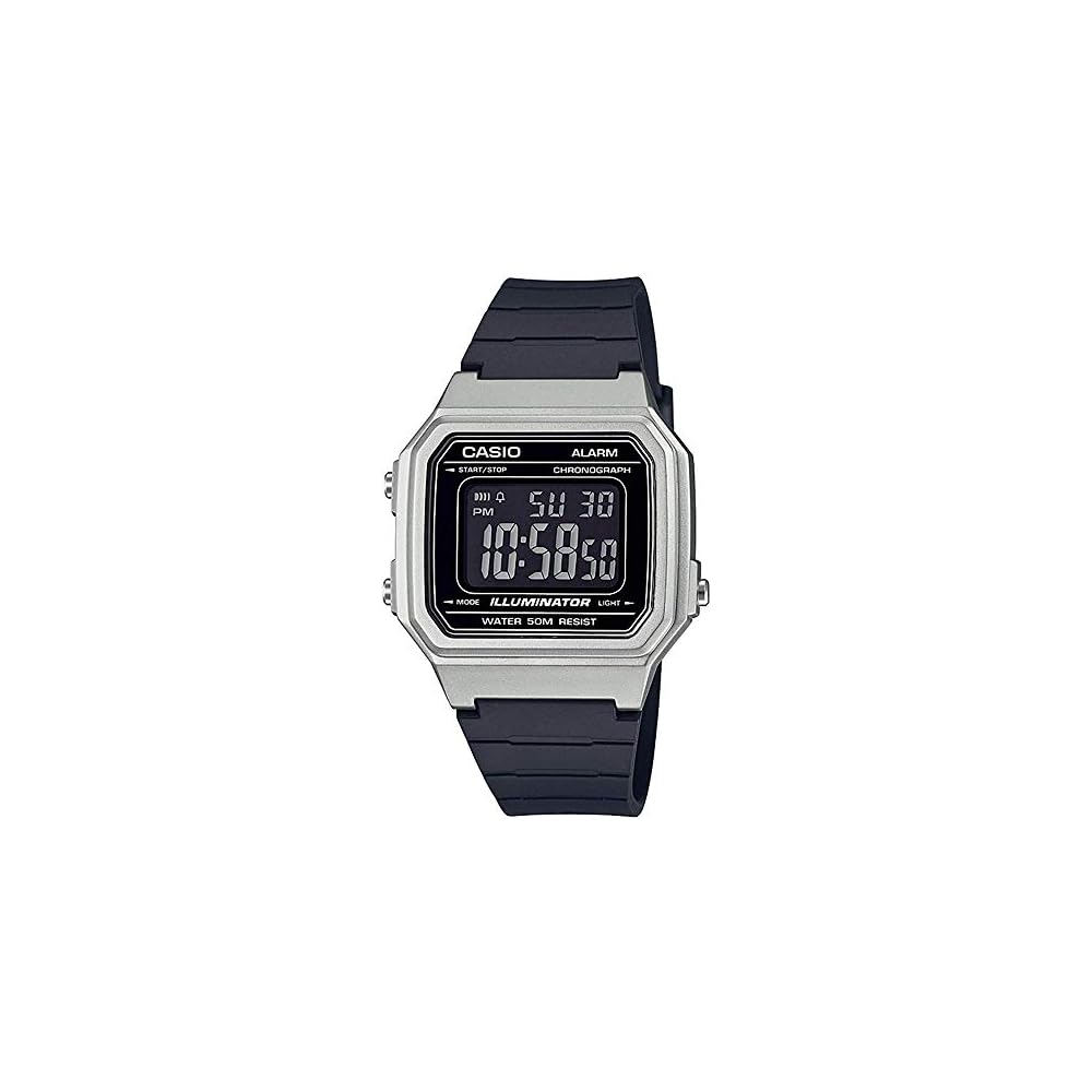 Casio Standard W-217HM-7B Digital Watch Silver Black Unisex Kids