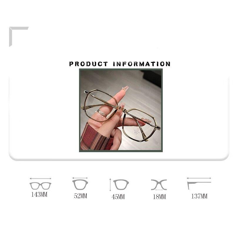 Retro Ultralight Blue Blocking Glasses Girl Metal Frame Plain Glasses Blue Light Bezel Transparent Eyewear Glasses for Women
