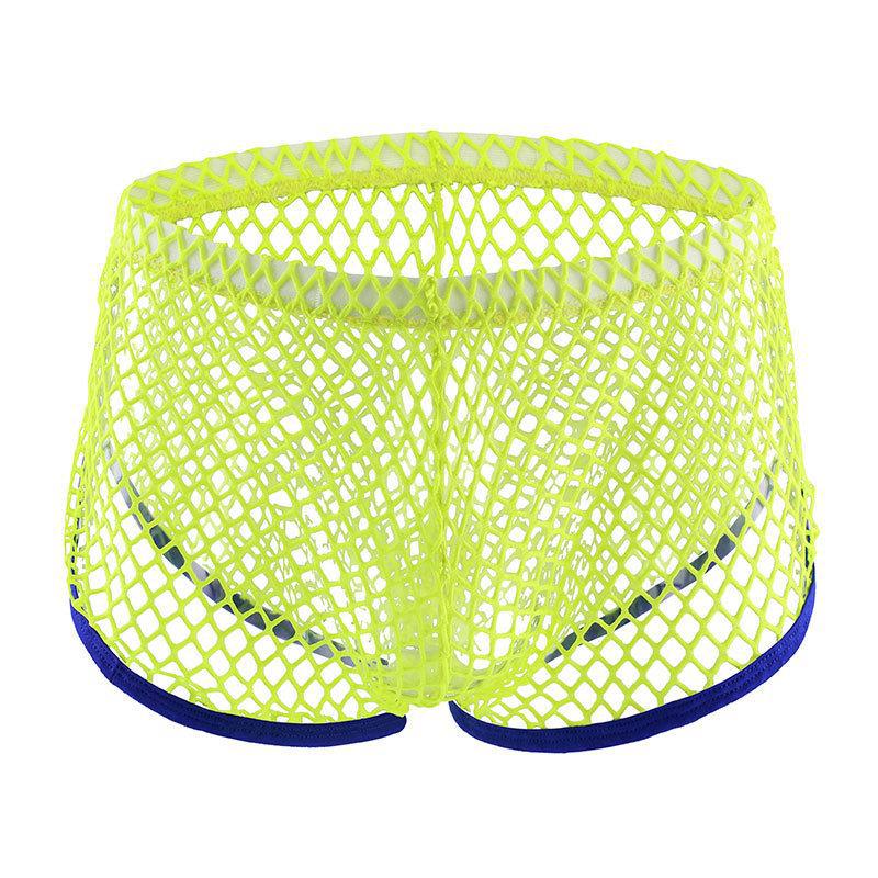 Men's Low Waist Mesh Breathable Boxer Briefs - Transparent & Youthful Design