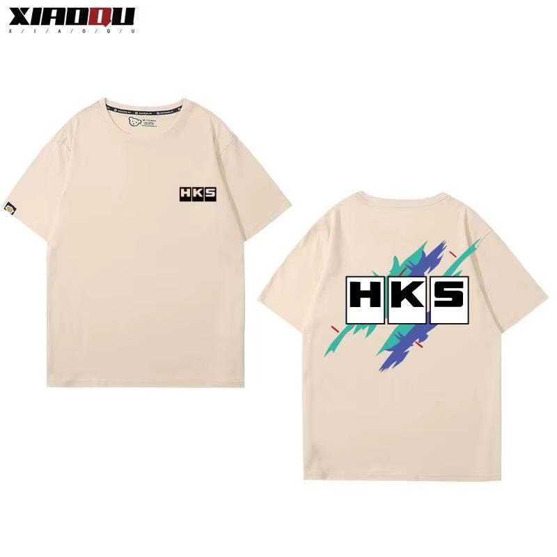 Japan JDM Modified Car HKS ENDLESS Short-sleeved Men's Versatile Loose 100% Cotton Loose Tops Breathable Tee