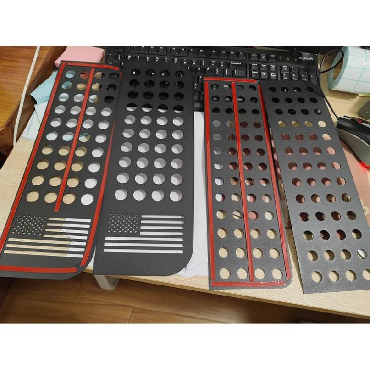 Car Rear Window Glass Panel Decoration Cover Trim for Jeep Wrangler JK JL 2007-    4-Doors Accessories Black