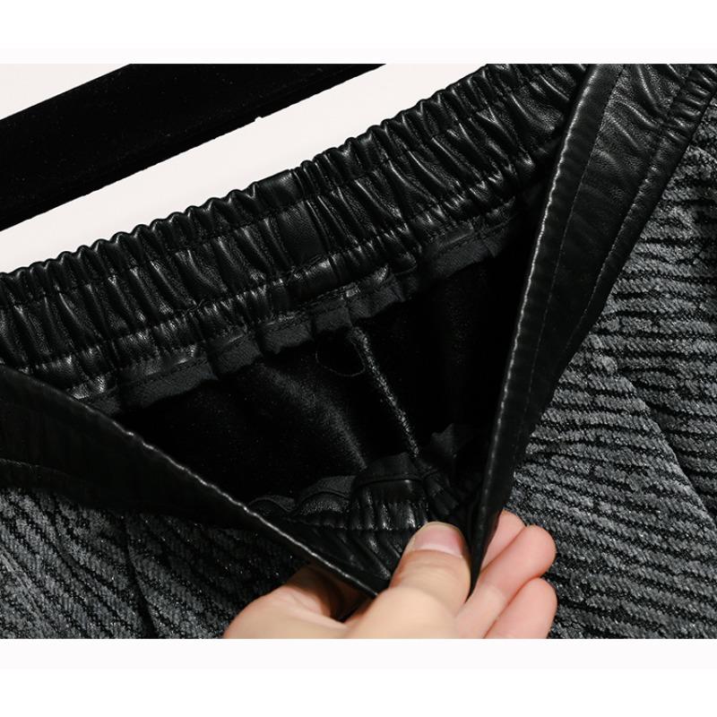 DIMANAF Plus Size Women Long Pants Loose Casual Elastic Waist Thick Lady Vintage Winter Autumn 2025 Bottoms