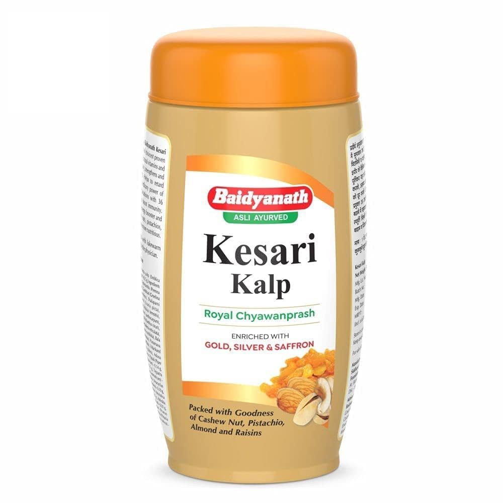 

Baidyanath Kesari Kalp Royal Chyawanprash 1 Kg Pack | Natural Immunity & Energy Booster with Gold Saffron