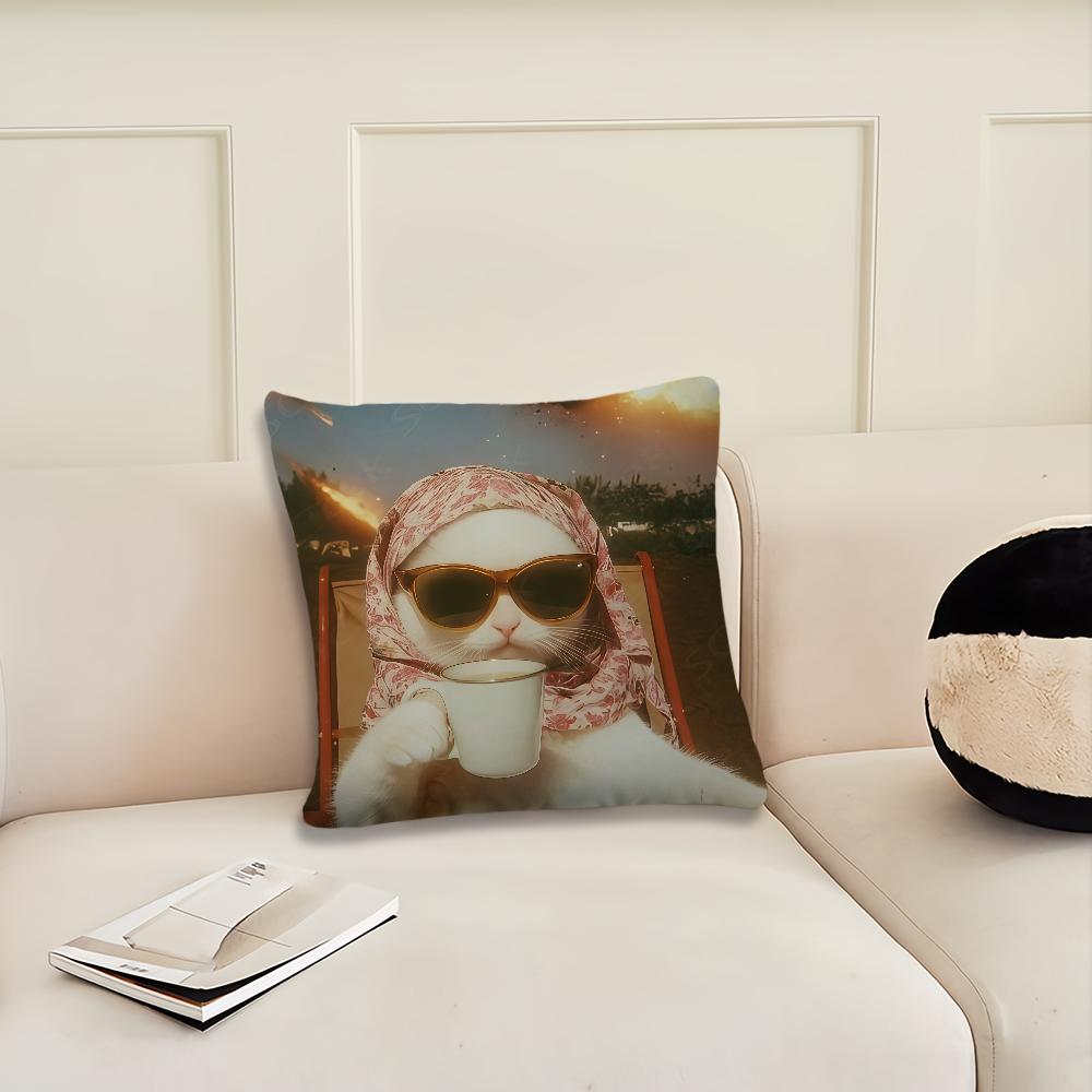 cat Funny cushion cover Pillow Cover Decoration Room Home Sofa living Office Car Nordic Simplicity
