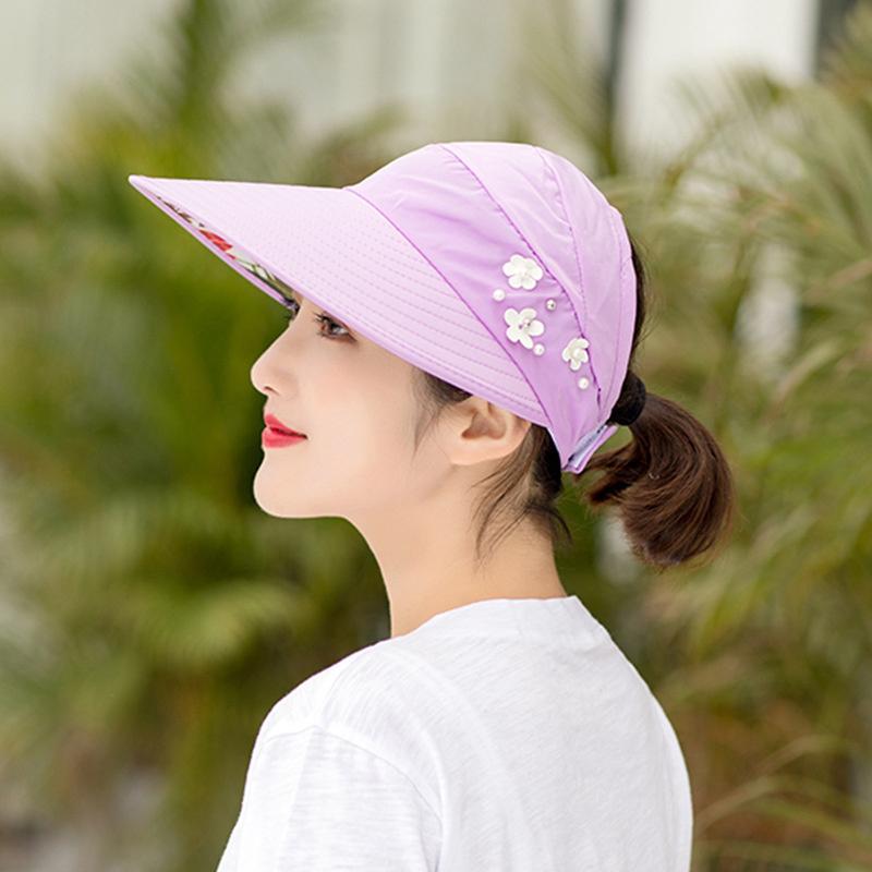 Golf-Sonnenkappe, Sommerhut für draußen, Freizeithut für Damen, LSF 50+, UV-Schutz, breite Krempe, Strand-Sonnenblende, verstellbarer Hut, lässige Baseballkappe