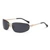 Oval rimless high-end retro sunglasses