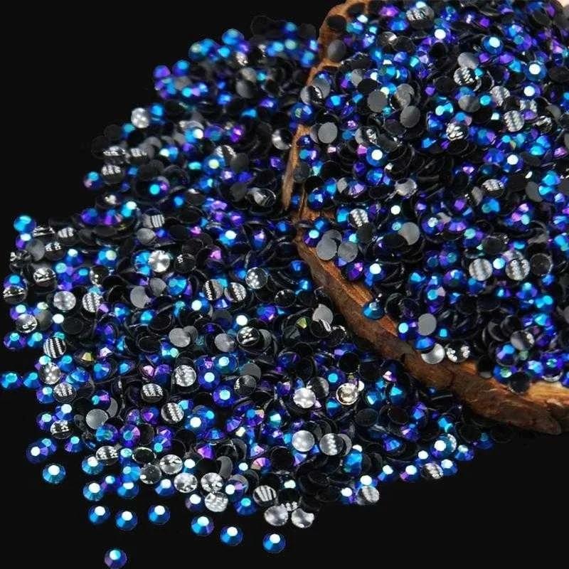 2000 PCS/package AB Color Acrylic Diamond Nails Box Jewelry 3D Decoration DIY Nail Rhinestone Crystal Accesorios