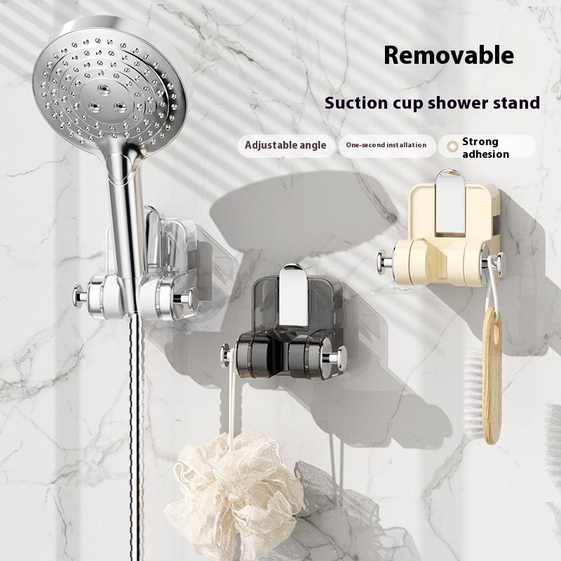Suction Cup Shower Bracket Household Shower Holder Fixed Artifact No Punching Shower Base Children's Movable Adjustment