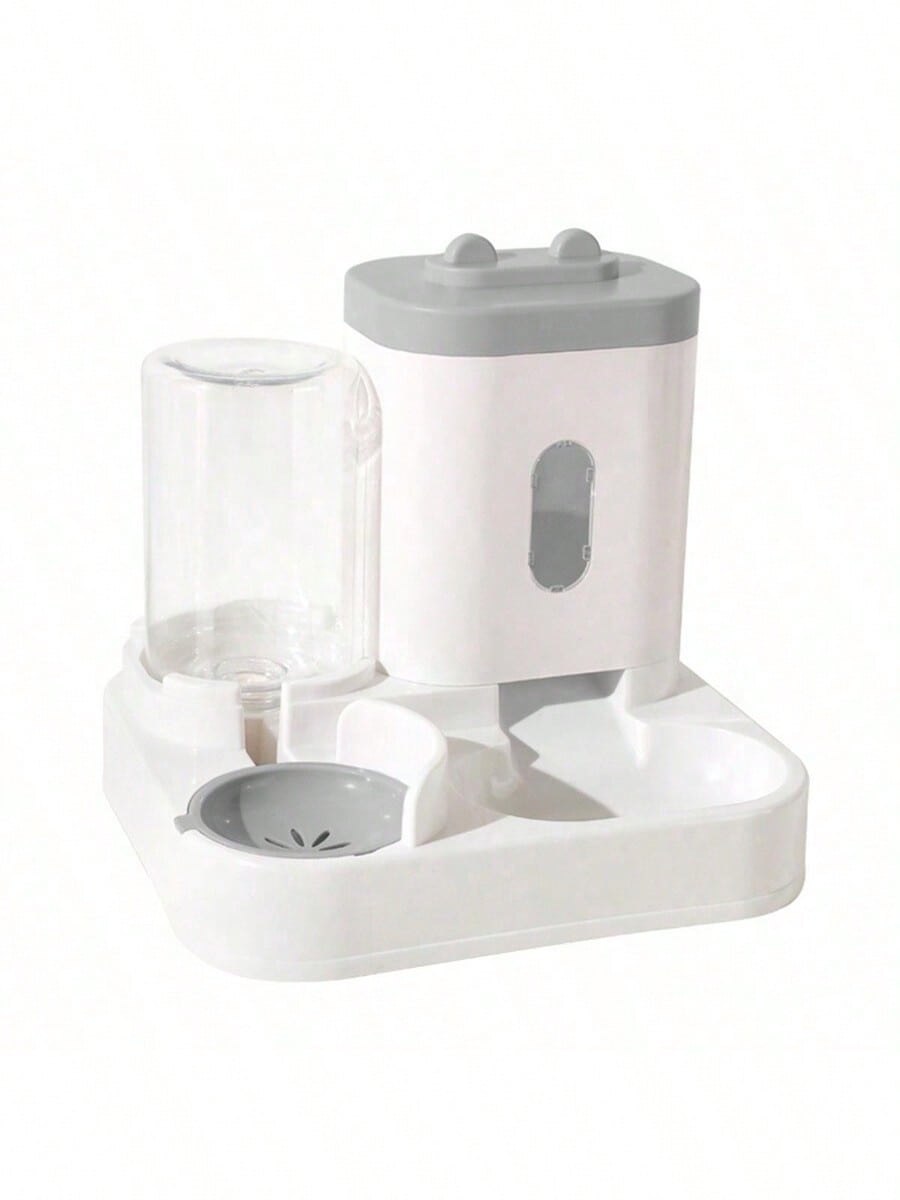 

1-Pack Automatic Gravity-Fed Cat Water Dispenser & Feeder - Spill-Proof Large Capacity One-Piece Design, серый