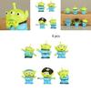 Set Of 6 Three-eyed Monster Anime Cartoon Alien Action Figures Toy Figurines