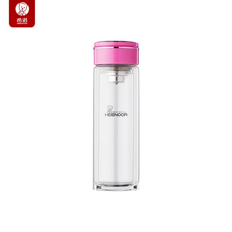 Xinuo Double-Layer Glass Water Bottle with Filter